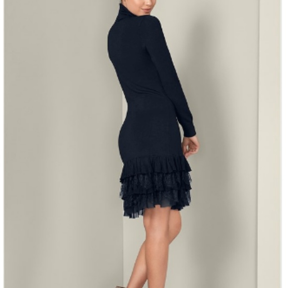 Venus Ruffle Hem Sweater Dress Size S 